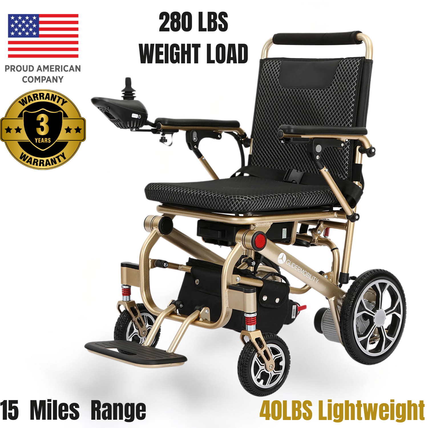 Glider Mobility UltraLite Folding Electric Wheelchair